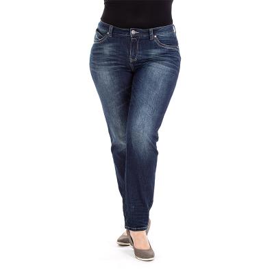 China Breathable Plus Size High Waist Women Straight-Leg Jeans for sale