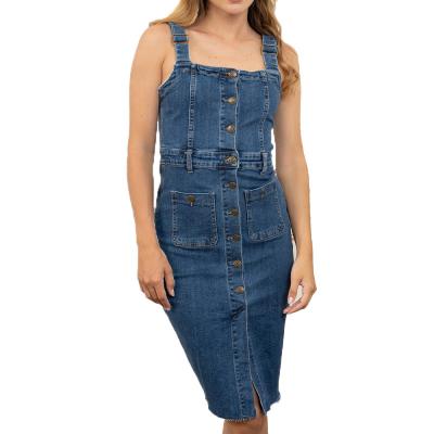 China Best price QUICK DRY women's plus size dresses suspender denim mini skirt ladies slim wearing dress best sexy leisure entertainment for sale