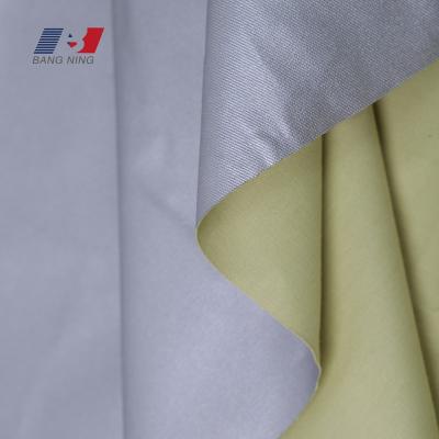 China Good Performance Waterproof Silver Coated Heat Proof Functional Chemical Resistant Flame Proof Aramid Fabric For Industry Safety Workwear for sale