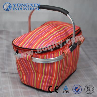 China 100% Eco-friendly Fabric Supermarket Folding Shopping Baskets Collapsible Carry Shopping Basket for sale