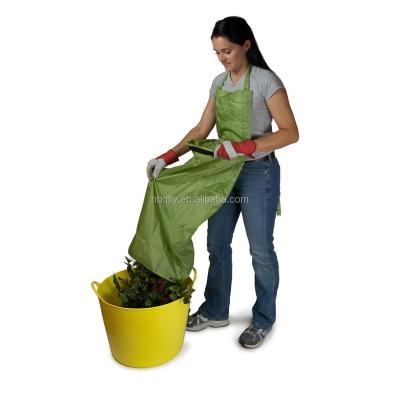 China 100% Eco-Friendly Plastec Hands Free Garden Apron Pocket Lawns Harvesting Bag Party Clean Harvest for sale