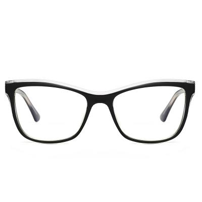 China Fashionable Logo Computer Shining Red Color Custom Transparent Appearances Eye Glasses Optical Glasses Frames for sale