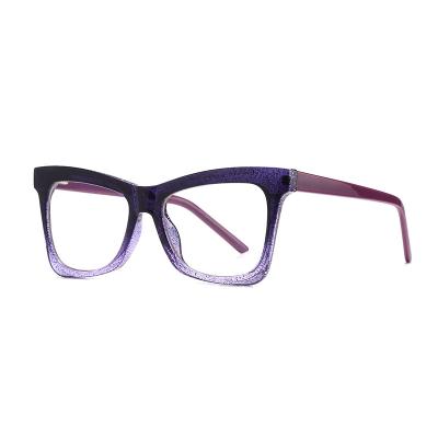 China Fashionable Anti Radiation Cat Eye Glasses Optical Frames Spectacles Fashion Ladies Designer Eyeglasses for sale