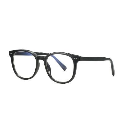 China Model 2087 Retro Blue Anti Blue Blocking Optical Glasses MORESE Glasses Unisex Transparent TR90 Glasses Frames Glasses Pingfan for sale