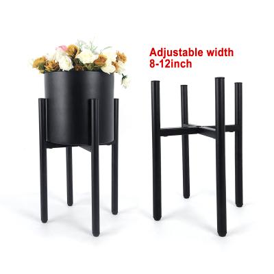 China Black Modern Adjustable Indoor Gold Flower Stand Metal Plant Stand Detachable Plant Flower Stand For Garden Decoration for sale