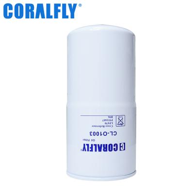 China Full Flow Lube Oil Filter Lf670 CORALFLY Coolant Filter 21 Micron for sale