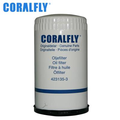 China Excavator Engines 423135 3 CORALFLY Oil Filter Warranty 1 Year for sale