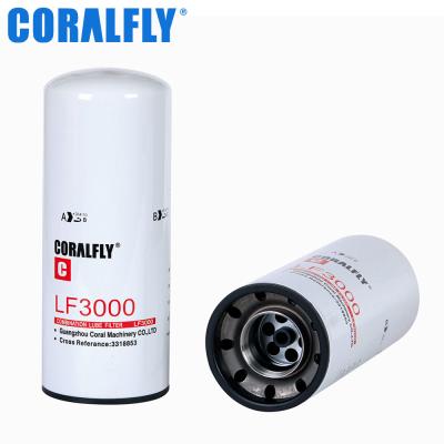 China Length 296mm CORALFLY LF 3000 Oil Filter 149psi for sale