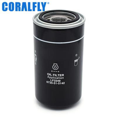 China Length 176mm 6736 51 5142 Komatsu Oil Filter 23 Micron for sale