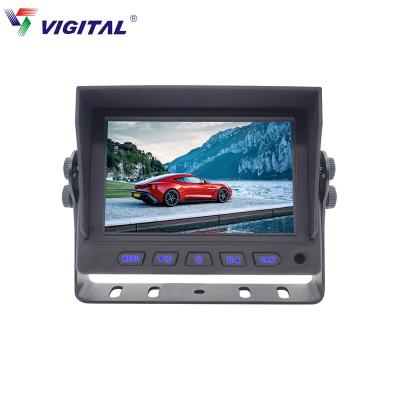 China Multi Language Support Multi Color Customized 5 Inch LCD Screen 2-Channel AHD Vehicle LCD Monitor for sale