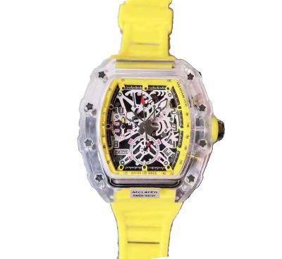 China Automatic Wholesale Colored Logo Watch RM Skeleton Dial Hollow Dial Watch Date Richards Mills Watch for sale