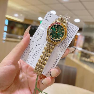 China High End Multicolor Auto Date Elegant And Simple Golden Crown Ladies Watches Brands Luxury Women for sale