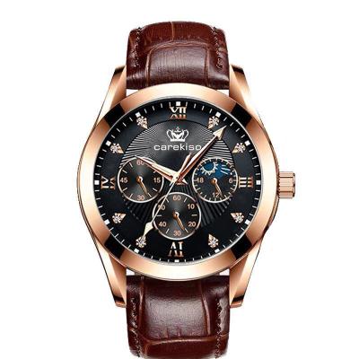 China Chronograph Men Watches Luxury Minimalist Waterproof Calendar Stainless Steel Week Date Business Wristwatches Quartz Luminous Watches for sale