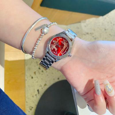 China Deer best price silver luxury iced out date girls watch high quality luxury automatic reloj watches lady watches for sale