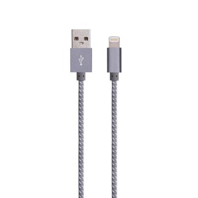 China Durable MP3/MP4 Player Nylon Braided 8 Pin Gray High Quality Factory Price Phone Charging USB Data Cable for sale