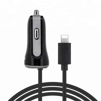 China OEM MFI of mobile phone/tablet etc. certified car charger adapter with cable for sale