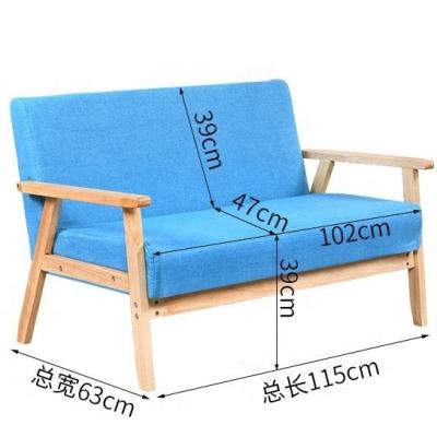 China Modern Design Nordic Chair Fabric Living Room Extended Solid Wood Chair for sale