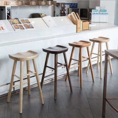 China Vintage Modern Design Home /Restaurant Furniture Solid Wood High Bar Stools for sale