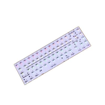 China Custom 60% Mechanical Keyboard Printed Circuit Board Prototype Factory 60 L Hot Swap Type C RGB 3 Pin 5 Pin ISO Keyboard PCB With Hotplug for sale