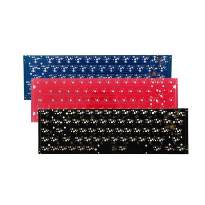 China Qmk mechanical keyboard via support bt5.0 hotswap type c slot ergodox design 3 pin 5 pin support mechanical keyboard pcb for sale