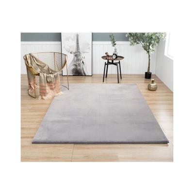 China Manufacturer Solid Color Soft Reversible Professional Rug Entrance Solid Faux Fur Area Rug for sale