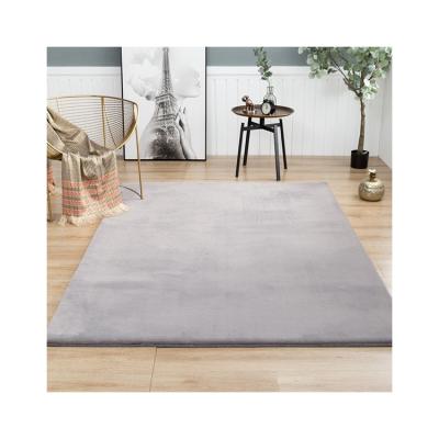 China New Large Size Reversible High Quality Multifunctional Soft Area Rug Solid Faux Fur Area Rug for sale