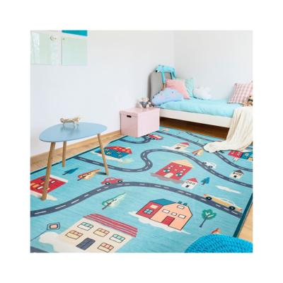 China Wholesale Soft Washable Pile Washable Modern Foldable Carpet Blanket Children Anti-slip High Grade Low Printed Pile Blanket Kids For Kids Room for sale