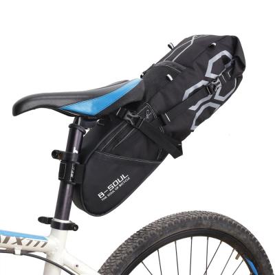 China 12L Travel Large Capacity Durable Road Waterproof Mountain Bike Seat Saddle Recycling Bag For Riding for sale