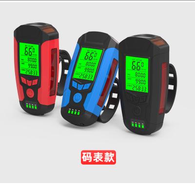 China USB Factory Manufactured Bicycle Computer Odometer Indicator Stopwatch Bike Light Bicycle Computer Stopwatch Waterproof Odometer for sale