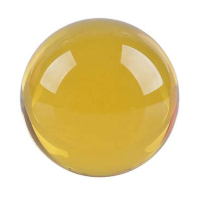 China 80mm Decorative Yellow K9 Crystal Glass Ball for sale