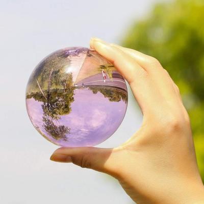 China Wholesale Crystal Sphere Pink K9 100mm Glass Ball for sale