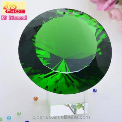 China Top Quality Souvenir Gifts K9 Green Crystal Diamond Stone for sale