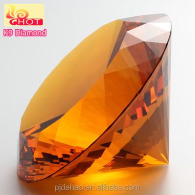 China Wholesale Dazzling Valentine's Gift Amber K9 Crystal Glass Diamond for sale