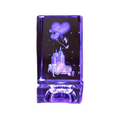 中国 Pujiang Factory Supply 3D Laser Engraving Decorative Glass Blocks 販売のため