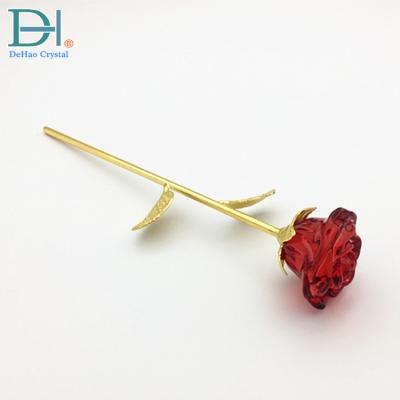 China Valentine Gifts 50mm Bloomy Crystal Rose for sale