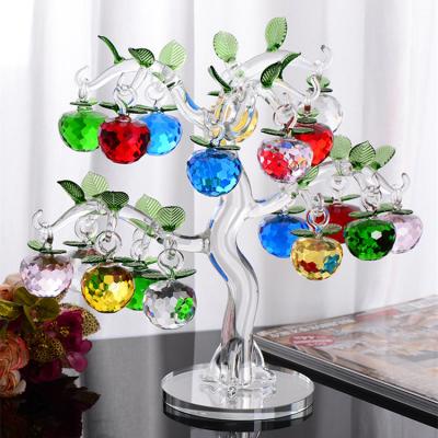 China Cheap Crystal Apple Tree With Personalized Logo For Wedding Favor for sale