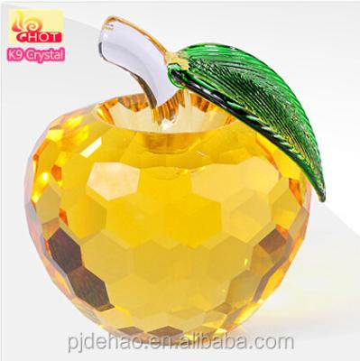 China Optical Laser 3D Crystal Apple Parts For Christmas Gifts for sale