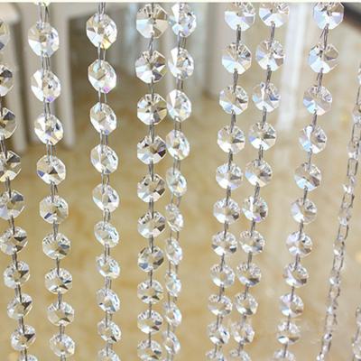 China Wedding Decoration Chandelier Beads Strand Crystal colored Bead Chain for sale