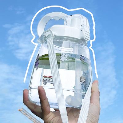 China Custom Logo Minimalist E-commerce BPA Free Custom Logo 1.3 Liter PETG Half Gallon Plastic Water Bottle With Time Marker for sale