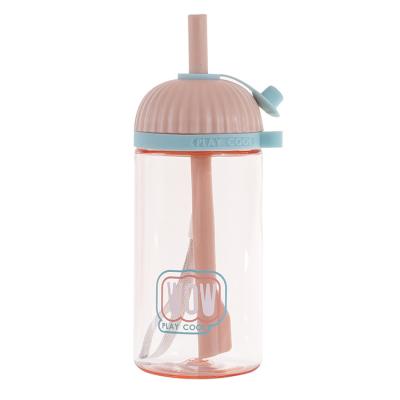 China Minimalist Available Kids Increasing Water Bottle With Picture Bpa Free Kids Plastic Drinkware Water Bottles With Lid And Straw for sale