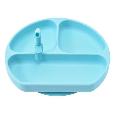 China 2022 New Arrival Minimalist Eco-friendly Non-toxic Suction Bowl Strong Spoon Set Bib Baby Silicone Feeding Bowl And Dish for sale