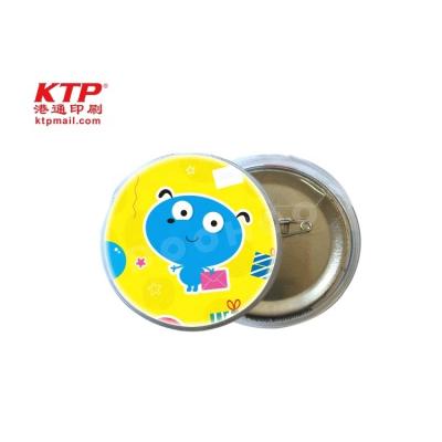 China Animation Button Clip Tinplate Badge Fashion Round Iron Antique Imitation Chinese Manufacturer Customized Button Badge for sale