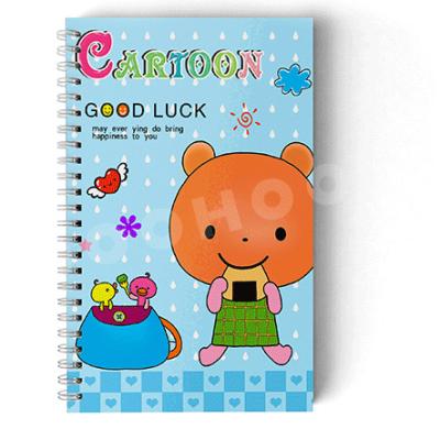 China Direct sales spiral sublimation factory cartoon pattern printing cute diary pp student notebook for sale