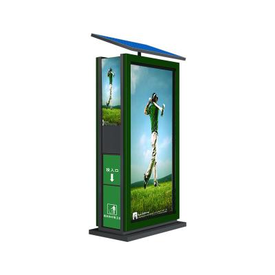 China Solar Outdoor Double Side Modern Led Billboard Light Box Trash Recycle Bin for sale