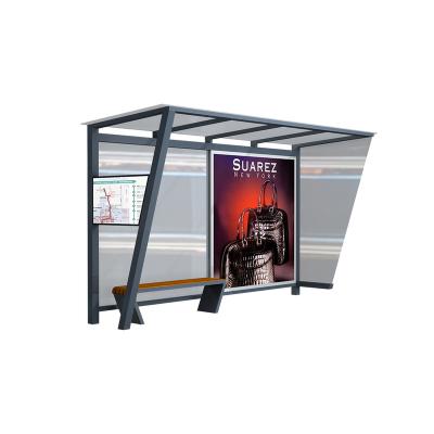 China Factory Manufacture Outdoor Booth Smart Outdoor Waiting Shelter Led Display Bus Stop for sale