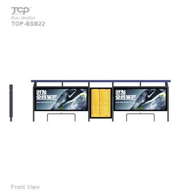 China Outdoor Space Bus Station Customized Popular Shelters Design Modern Bus Stop Bus Stop Metal Air Treatment Shelter for sale