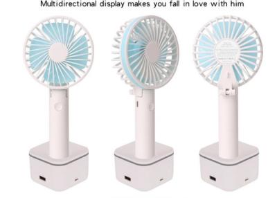 Chine Mini fan tenue dans la main se pliante portative de fan de Tableau avec la base de batterie rechargeable d'USB à vendre