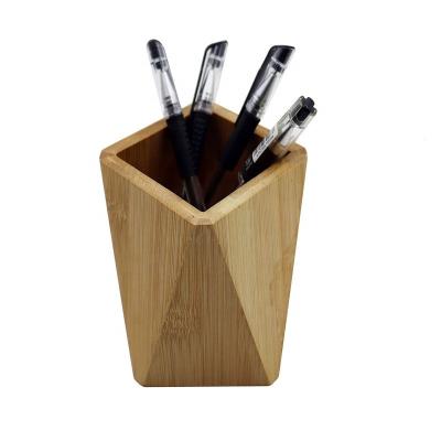 China Packing Items High Quality Creative Fashion Retro Office Desktop Decoration Bamboo Office Desk Pen Pencil Holder for sale