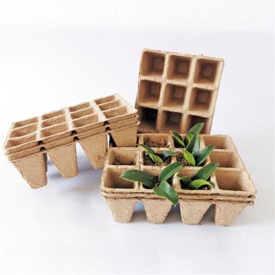 China Biodegradable Peat Seedling Pot Garden Seedling Tray Packing Environmental Friendly Tray for sale