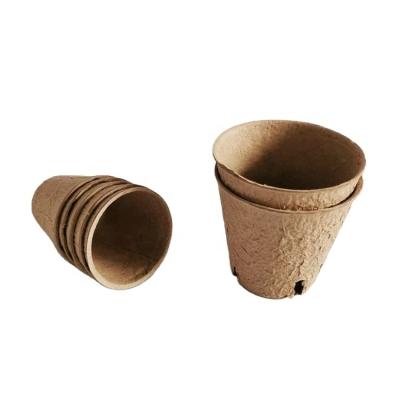 China For Seedling Trays Eco-Friendly Biodegradable Plant Round Pulp Starter Trays Nursery Garden Planters Paper Cup Peat Gardening Pots For Plants for sale